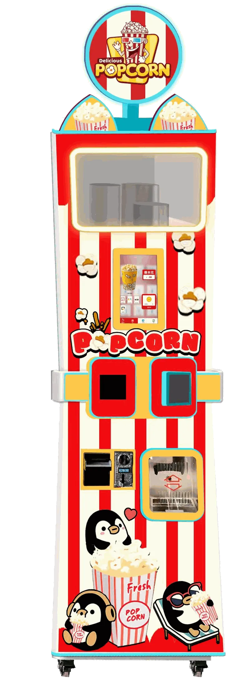 Multi-Flavor Popcorn Vending Machine